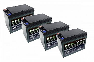 Комплект тяговых аккумуляторов Eltreco TNE12-58 (48V52A/H C3) 