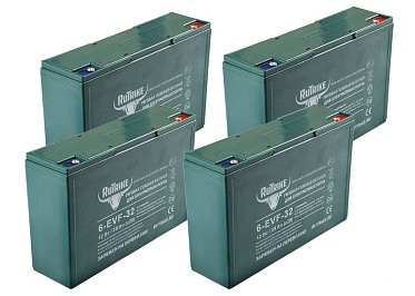 Комплект тяговых гелевых аккумуляторов RuTrike 6-EVF-32 (48V32A/H C3) 022726