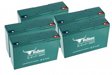 Комплект гелевых тяговых аккумуляторов RuTrike 6-EVF-32 АКБ 021936