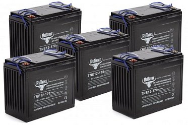 Комплект тяговых гелевых аккумуляторов RuTrike TNE 12-170 (12V135A/H C3) 022630