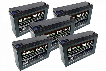 Комплект тяговых аккумуляторов Eltreco TNE12-38 (60V32.5A/H C3) 