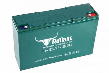 Тяговый гелевый аккумулятор RuTrike 6-EVF-32 (32 Ач) АКБ Gel 