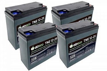 Комплект тяговых аккумуляторов Eltreco TNE12-25 (48V21A/H C3) 