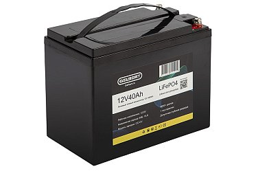 Литиевый тяговый аккумулятор Gelbert LiFePO4 (12V/40Ah/40A/480Wh) [6-EVF-45] 0000174